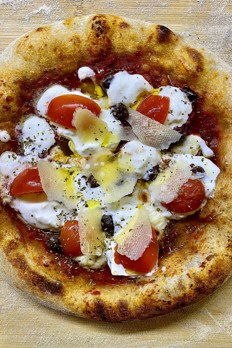 Ricetta pizza tonda contemporanea – impasto diretto ad alta idratazione lievitiamo-pizza-tonda-contemporanea-pomodorini-grana
