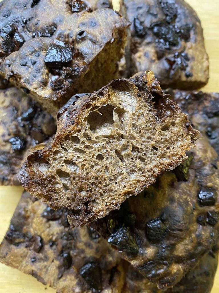 Focaccia soffice al cacao con gocce di cioccolato fondente lievitiamo_focaccia_al_cioccolato3